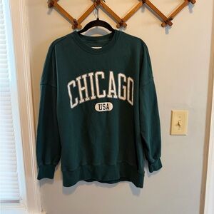 Abercrombie & Fitch Green Chicago Sweatshirt